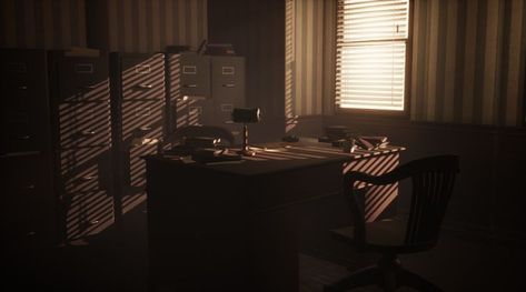 Office Cinematography, Cinematography Reference, Detective Office, Ninth House, Noir Detective, Lawyer Office, Filmmaking Cinematography, New York Buildings, Teacher Office