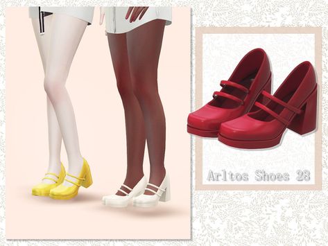 The Sims Resource - Bandage Mary Jane / 28 Sims 4 Vintage Shoes, Sims 4 Cc Vintage Shoes, Sims 4 Mary Janes Cc, Sims 4 Cc Formal Shoes, Sims 4 Mary Janes, Ts4 Shoes, Sims Shoes, Sims 4 Decades Challenge, Sims Stories