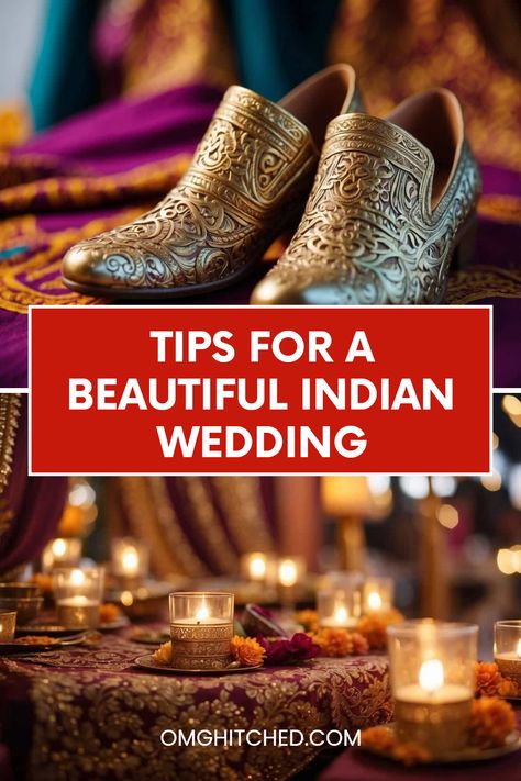 Planning an Indian wedding? We have great styling tips to make your celebration truly special. From colorful shoes set on gorgeous fabric to lovely lighting that brings joy, every detail counts. Learn how to choose the perfect colors, decorations, and fashion elements to turn your wedding into a memorable experience. Whether it's vibrant centerpieces or elegant attire, these tips will enhance your big day, making it fun and unique! Don't forget to save this for later and follow us for more amazing wedding ideas! Indian Wedding Color Schemes, Vibrant Centerpieces, Beautiful Indian Wedding, Indian American Weddings, Amazing Wedding Ideas, Traditional Bridal Jewelry, Indian American, Fashion Elements, Top Decor