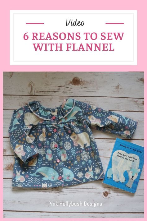 Flannel is an easy and wonderful fabric to sew with that is not just for PJs. Here are 6 great reasons to consider using flannel for your next sewing project. Flannel Sewing Patterns, What To Make With Flannel Fabric, Flannel Sewing Projects, How To Make Flannel Receiving Blankets, Diy Receiving Blankets Flannels, Kids Flannel Pajamas Pattern Free, Girls Flannel, Winter Sewing, Baby Flannel