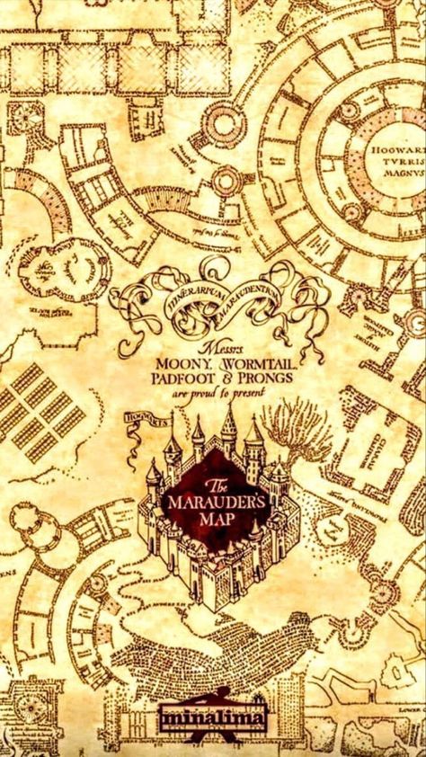 Marauders Map Wallpaper, Marauders Map, Map Wallpaper, Harry Potter Party, The Marauders, World Map, Vintage World Maps, Harry Potter, Map