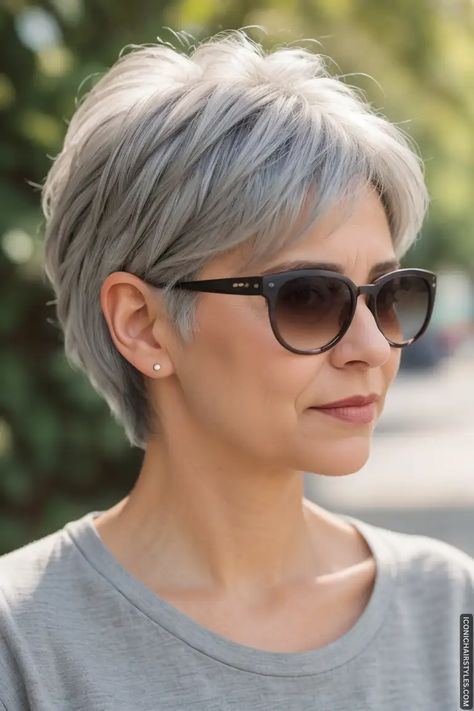 40 Beautiful Pixie Cuts For Gray Hair Short And Cute Hairstyles, Best Hairstyles For Gray Hair, Short Grey Hairstyles For Women Over 50, Short Thick Grey Hair Styles, Over 60 Grey Hairstyles For Women, Short Hairstyles For Women Over 60 Gray, Grey Hair Short Styles, Hair 60 Year Old Older Women, Short Grey Bob Hairstyles Over 50