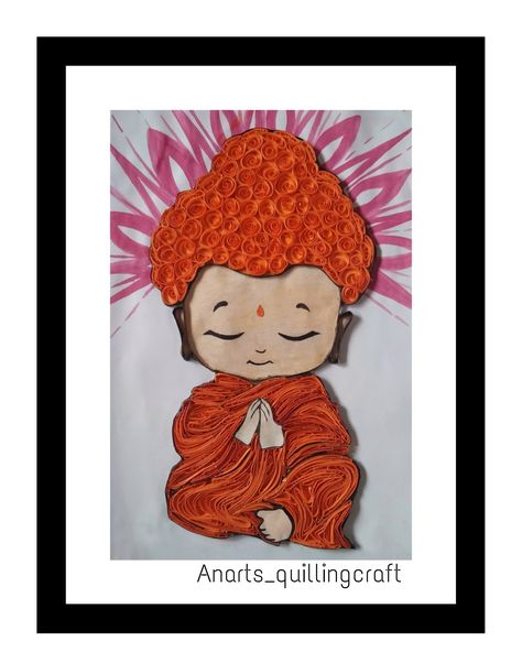 Quilling art of buddha Cute buddha Buddha quilling art #chibibuddha #quillingbuddha #buddha Quilling Buddha, Cute Buddha, Buddha Art Painting, Buddha Art, Quilling Art, Crochet Hats, Art Painting, Quick Saves, Art