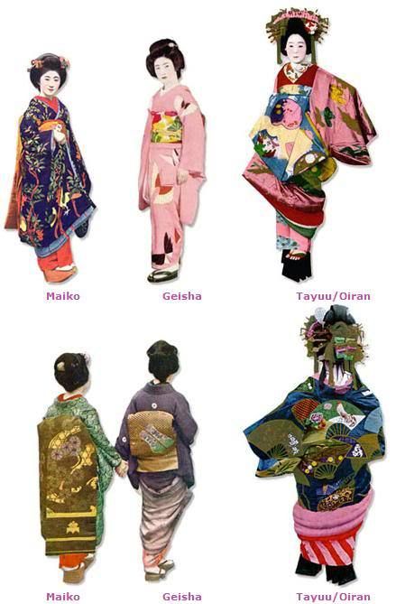 Geiko-san & Maiko-san Difference Between Kimono And Yukata, Oiran Kimono, Maiko Kimono, Maiko Geisha, Geisha Kimono, Japanese Traditional Clothing, Japanese Costume, Geisha Art, Japanese History