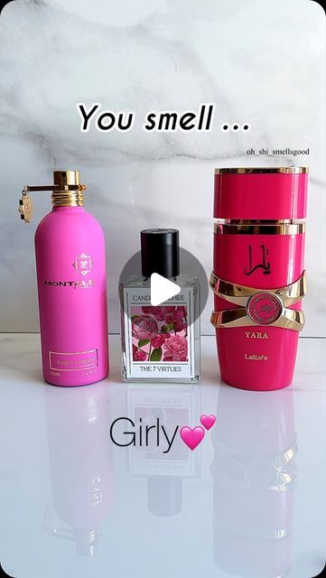 Shina Clement on Instagram: "You Smell ……  Sexy 🔥 Intense Cafe Roses Vanille  Rose 01  Girly 💕 Bubble Forever  Candied Lychee  Yara Candy   Spicy 🌶️  Torrid Day ( inspired by Tob*cco Vanille) Crystal Noir EDT  Linterdit Rouge   Sweet 🍭 Khamrah  Cirque Du Soleil L’eau De Parfum  Bianco Latte   #perfumecollection#perfumeobsessed#nichefragrances#smellsgood#smellgoodfeelgood#arabicfragrance#blackgirlsmellgood#fraghead#theshaderoom#arianagrande#fragrancelayering#scentcombo#perfumeoftheday#pamperroutine#hygiene#bathandbodyworks#ugc#ugccommunity #tiktok#fyp#explorepage#reelsinstagram#reels #viral#mrcologne76#sotd#scentsy#luxuryfragrance  #designerfragrance#datenight" Candy Perfume, Fragrance Design, Perfume Collection, Bubbles, Candy, Crystals