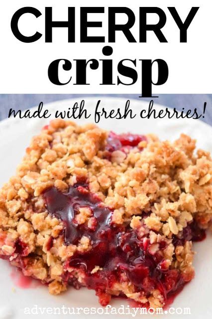 Cherry Dessert Recipes With Fresh Cherries, Fresh Tart Cherry Cobbler, Tart Cherry Crisp, Things To Do With Fresh Cherries, Cherry Crisp With Fresh Cherries, Cherry Cobbler Recipe Fresh Cherries, Sour Cherry Crumble, Fresh Cherry Crisp Recipe, Easy Recipes Using Fresh Cherries