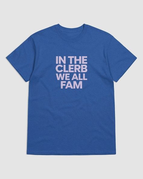 "... perfect addition to your wardrobe, the 'IN THE CLERB, WE ALL FAM' Statement Tee not only showcases your fashion sense but also your commitment to community and connection. Available in a variety of sizes, it's designed for everyone who believes in the power of unity. Pair it with your favorite jeans or layer it under a jacket for a trendy look. Whether you're out with friends or just chilling at home, this tee is all about comfort and expression. Don't miss out—grab yours today and wear ... Just Chilling, Statement Tees, Favorite Jeans, Fashion Sense, For Everyone, Sense, At Home, With Friends, Wardrobe