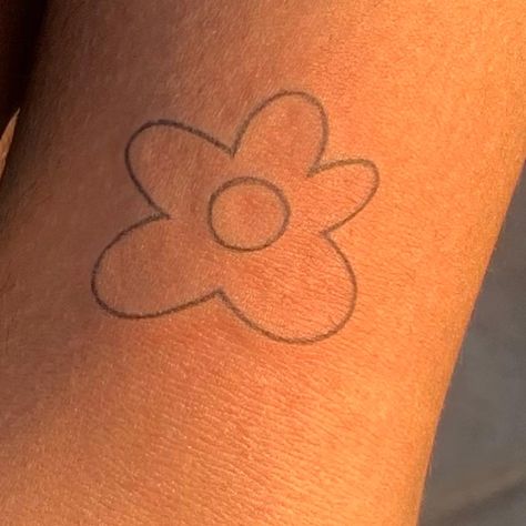 #tattoo #golflefleur Golf Le Fleur Flower Tattoo, Le Fleur Tattoo, Tyler The Creator Flower Tattoo, Golf Le Fleur Tattoo, Tyler The Creator Tattoos, Above Elbow Tattoo, Small Forearm Tattoos, Elbow Tattoos, Golf Wang