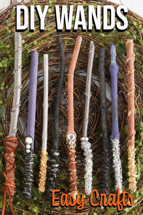 Do you love wizards, witches, and all things magical? We’ll show you how to make a wand out of a stick from your yard. This easy homemade wand craft is perfect for kids for pretend play, as a Halloween costume prop, or to use as Halloween decorations. Click for the tutorial and printable directions. Make A Wand, Wand Craft, Camping Crafts For Kids, Halloween Costume Props, Wizard Costume, Witch Wand, Magic Crafts, Homemade Halloween Decorations, Wizard Wand