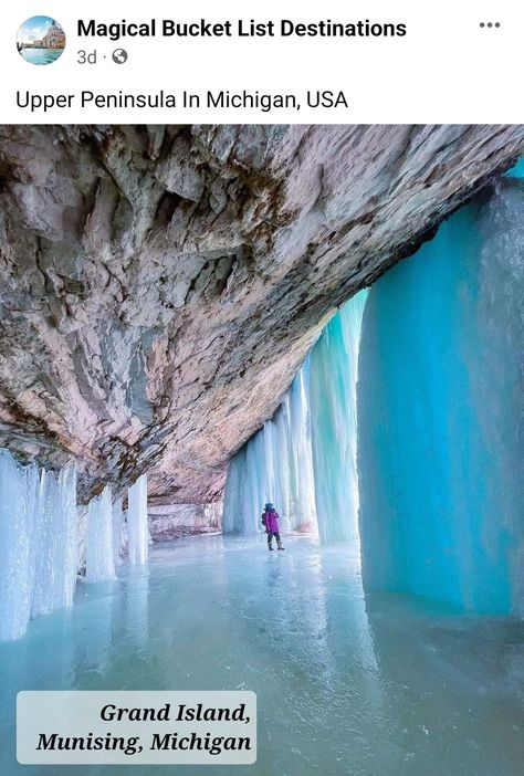 Upper Peninsula Michigan, Ice Caves, Ice Cave, Michigan Usa, Upper Peninsula, Bucket List Destinations, Most Beautiful Places, Michigan, Beautiful Places