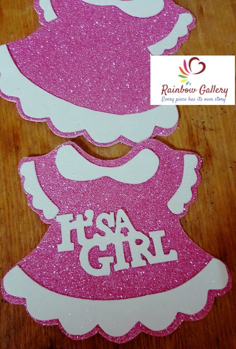 Glitter foam baby shower decorating dress #it's_a_girl #Pink #Craft #Handmade #Glitter #Foam #baby_shower Foam Sheet Crafts, Shower Foam, Foam Sheets, Glitter Glue, Craft Handmade, Baby Makes, Baby Room Decor, Baby Shower Decorations, Baby Room