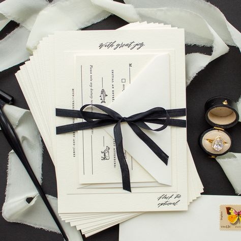 Ribbon For Invitation, Silk Ribbon Wedding Invitations, Ribbon Tied Invitations, Ribbon Tied Wedding Invitations, Ribbon On Invitations, Black Ribbon Wedding Invitations, Wedding Invitations With Ribbon, Ribbon Wedding Invitations, Velvet Ribbon Wedding