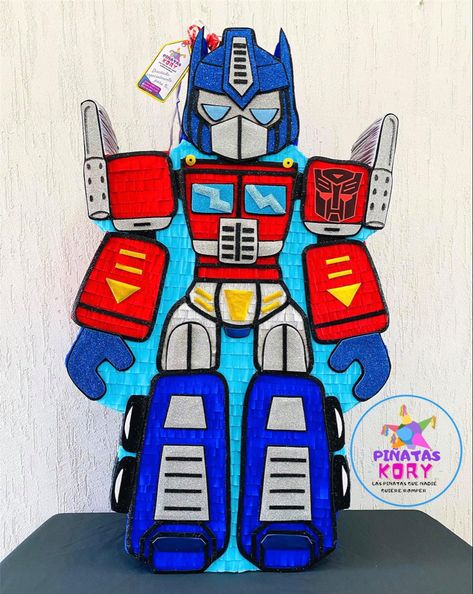 Pinatas Ideas, Transformers Birthday Cake, Transformers Cake, Transformers Birthday Parties, Transformers Birthday, Transformer Party, Transformer Birthday, Piñata Ideas, Mini Pinatas