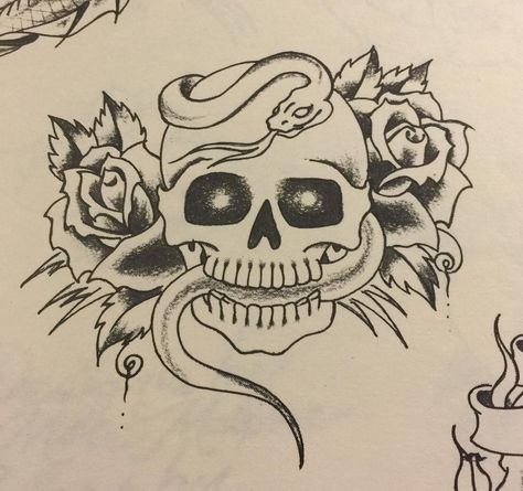 Traditional Tattoo Flash Art, Vintage Tattoo Design, Skull Reference, Traditional Flash, Flash Design, Sailor Jerry, Traditional Tattoo Flash, Tattoo Flash Art, Vintage Tattoo