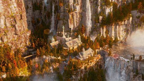 Rivendell Concept Art, Rivendell Art, Imaginary Landscapes, Castle Plans, Fantasy Cities, Book Reference, Until Next Time, Davinci Resolve, Substance Designer