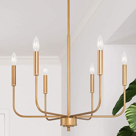 Modern Classic Chandelier, Modern Gold Chandelier, Modern Dining Room Lighting, Candlestick Chandelier, Antique Candle Sticks, Gold Candle Sticks, Dining Chandelier, Classic Chandelier, Dining Room Light Fixtures