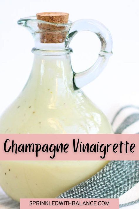 Vinegrette Salad Dressing, Champagne Dressing, Olive Oil Salad Dressing, Fruit Dressing, Champagne Recipe, Sweet Champagne, Vinegar Salad Dressing, Champagne Vinaigrette, Champagne Vinegar