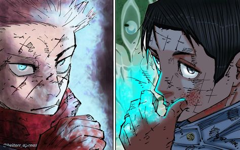 Yuta And Yuji, Jujutsu Kaisen Drawing, Yuji Vs Sukuna, Cool Manga Panels, Sukuna Gojo, Jujutsu Kaisen 2, Spider Man 2099, Kugisaki Nobara, Jujutsu Kaisen Manga