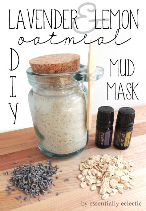 Lavender Face Mask, Mud Mask Recipes, Essential Oil Face Mask, Lemon Oatmeal, Oatmeal Face Mask, Diy Lavender, Natural Skincare Recipes, Lavender And Lemon, Doterra Business