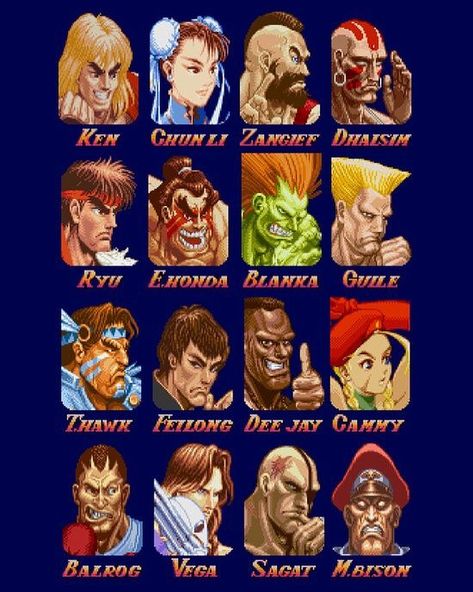 Fighter Character, Street Fighter Game, Capcom Street Fighter, Ryu Street Fighter, Super Street Fighter, Retro Arcade Games, Nostalgia Art, Street Fighter Characters, Street Fighter 2