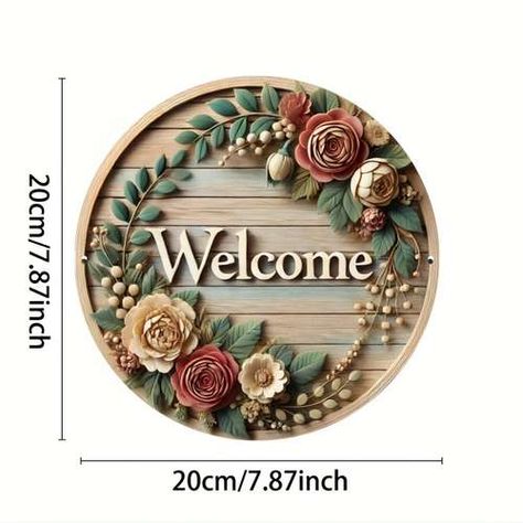 Temu | Explore the Latest Clothing, Beauty, Home, Jewelry & More Coffee Table Bookshelf, Lata Vintage, Bedroom Pendant, Welcome Door Signs, Wooden Wreaths, Wreath Decoration, Wood Home Decor, Wooden Pendant, Wooden Decor