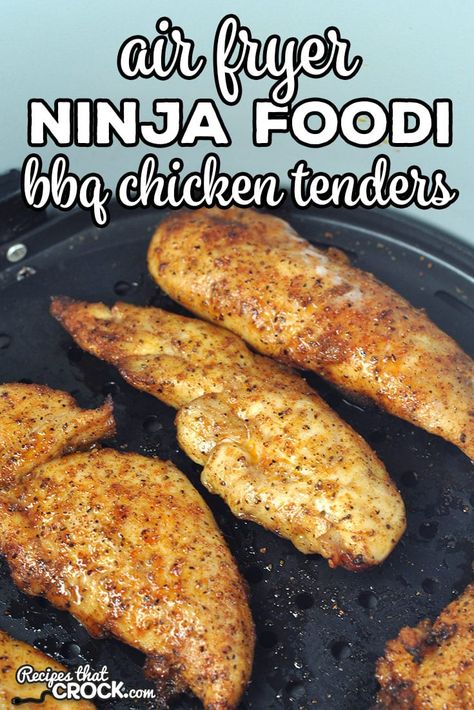 This Ninja Foodi BBQ Chicken Tenders recipe is great for when you need a quick and easy dinner. Even better, you can use your favorite bbq seasoning! Bbq Tenders, Bbq Chicken Tenders Air Fryer, Ninja Foodi Bbq Chicken, Chicken Tenders In Ninja Foodi, Blackened Chicken Tenders Air Fryer, Naked Air Fryer Chicken Tenders, Bbq Chicken Tenders, Baked Chicken Tenderloins, Chicken Tenders Recipe