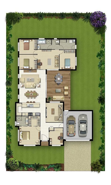 Home Design Floor Plans, Model House Plan, House Layout Plans, New House Plans, Modern House Plans, Sims House, Small House Plans, Dream House Plans, Home Design Plans