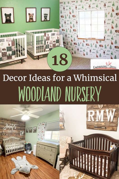 A woodland nursery for a boy can be decorated in so many fun ways. We’ve shown you some of our favorite ideas, but the possibilities are endless. Be sure to shop our Forest Animals Crib Bedding Collection to achieve a look similar to the ones featured! From blackout curtains to personalized sheets and blankets, we have everything you need to create the perfect woodland nursery. Whimsical Woodland Nursery, Baby Boy Crib Sheets, Boy Nursey, Forest Nursery Theme, Wilderness Nursery, Nursery Inspiration Boy, Woodland Nursery Bedding, Woodland Nursery Boy, Forest Animal Nursery