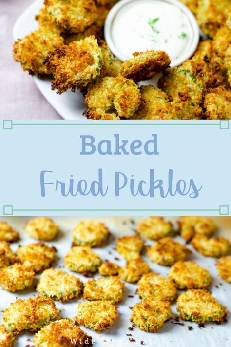 Crispy Dill Pickles, Spicy Cheese Ball, Crispy Pickles Recipe, Baked Pickles, Pickle Chips, Fried Pickles, Healthy Family Meals, Pickling Recipes, Healthy Appetizers