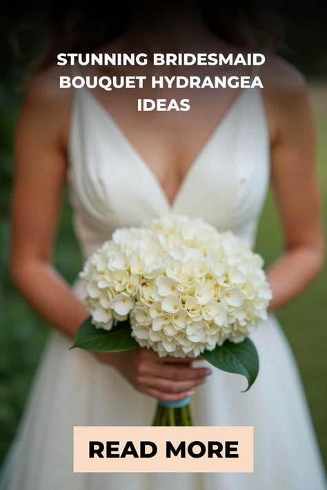 Stunning Bridesmaid Bouquet Hydrangea Ideas Bridal Bouquet With Blue Hydrangeas, Hydrangea Bride Bouquet, Elegant Bridesmaid Dresses Long, Hydrangea Bridesmaid Bouquet, Glam Bridesmaid, Modern Ceremony, Bouquet Hydrangea, Hydrangea Bridal Bouquet, Real Bridesmaids