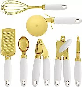 Gold Kitchen Utensils, Gold Kitchen Accessories, Steel Utensils, Pink Christmas Gifts, Stainless Steel Utensils, Kitchen Tool Set, Cheese Grater, Gold Kitchen, Cooking Utensils Set