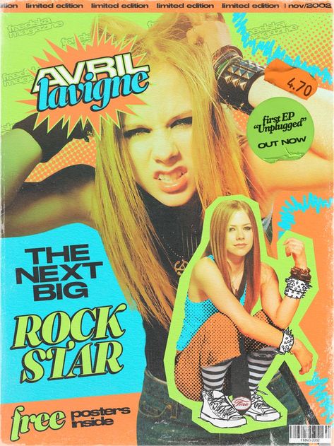 avril lavigne 2002, avril lavigne wallpapers, avril lavigne aesthetic, avril lavigne poster, y2k poster, y2k aesthetic, 2000s aesthetic, 2000s avril lavigne 2000s Posters, Y2k Magazine, 2000s Magazines, Magazine Cover Ideas, Magazine Design Cover, Y2k Posters, Seni Origami, Montage Photo, Arte Inspo