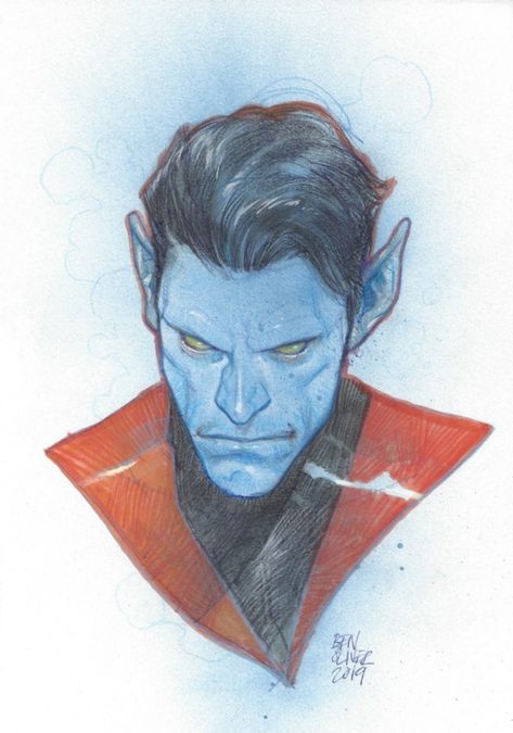 Nightcrawler by Ben Oliver Ben Oliver, Cartoon Sketch, Character Statue, Comics Artist, Cartoon Sketches, Aircraft Art, Art Gallery Room, Comic Book Artists, Superhero Art