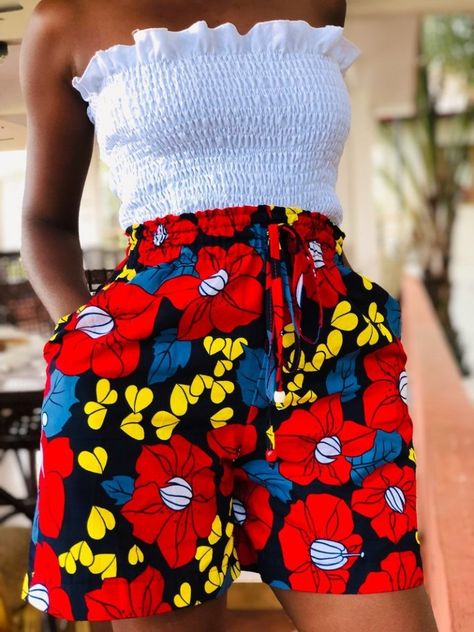 Chitenge Outfits, African Print Pants, African Print Jumpsuit, African Print Tops, African Print Clothing, Short African Dresses, African Inspired Clothing, African Fashion Ankara, African Shirts