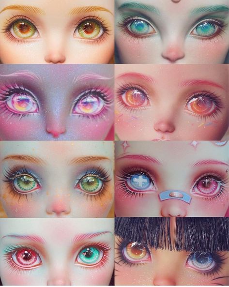 Mata Manga, Dolls Art, Custom Monster High Dolls, Ball Jointed Doll, Doll Painting, Poses References, Doll Repaint, Doll Eyes, Monster High Dolls