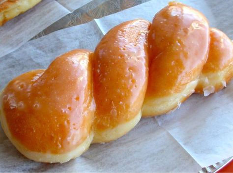 Glazed Twist Donut Glazed Twisted Donut, Glazed Twist Donut, Customer Waiting Area, Twisted Donut, Handheld Desserts, Twist Donut, Honey Dip, Finger Desserts, Doughnut Recipe Easy