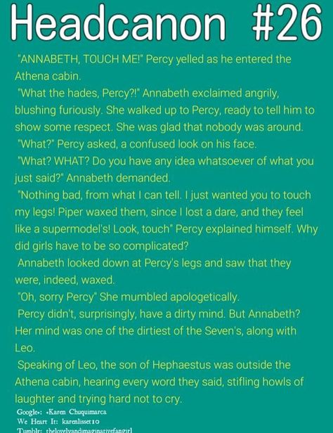 How The 7 Would React Percy Jackson, How Percy Jackson Characters Would React, Annabeth Chase Headcanon, Solangelo Dirty, Waxed Legs, Headcanons Percy Jackson, Solangelo Headcanons Dirty, Percy Jackson Headcanons, Percabeth Headcanon