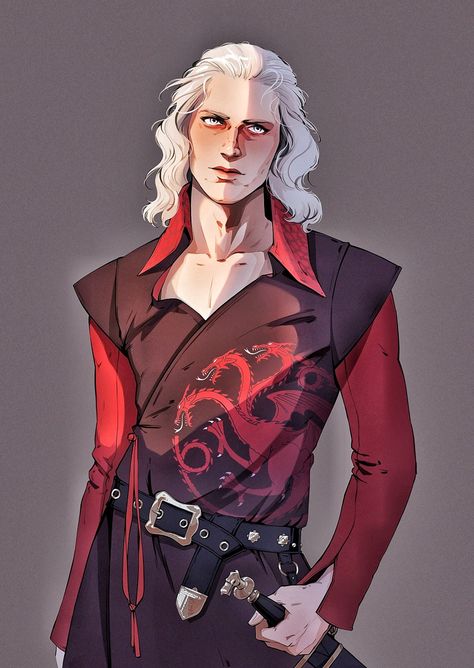 Viserys Targaryen Art, Viserys Targaryen, Game Of Thrones Artwork, George Rr Martin, Targaryen Art, Asoiaf Art, Song Of Ice And Fire, Jaime Lannister, Targaryen Aesthetic