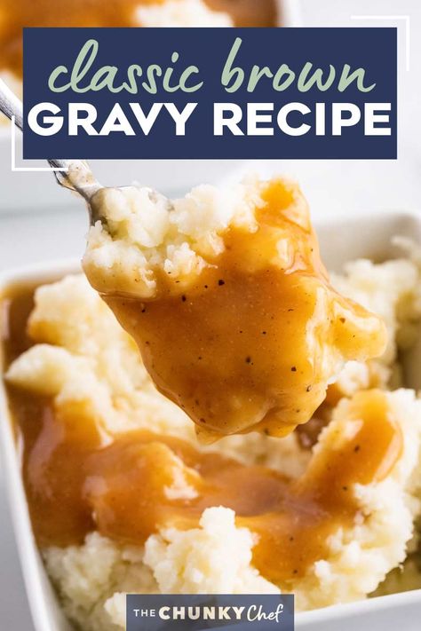 Mashed Potato Gravy Recipe, Gravy No Drippings, Gravy Recipe No Drippings, Brown Gravy Recipe Easy, Easy Brown Gravy, Homemade Brown Gravy, Mashed Potatoes Thanksgiving, Brown Gravy Recipe, Homemade Gravy Recipe