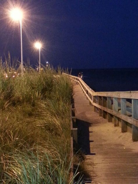 Ocean City Maryland boardwalk at night Seaside City, Coastal City, Maryland Aesthetic, Maryland Asthetic, Boardwalk Aesthetic Night, Ocean City Aesthetic, Ocean City Md Aesthetic, Boardwalk At Night, Ocean City Maryland Aesthetic