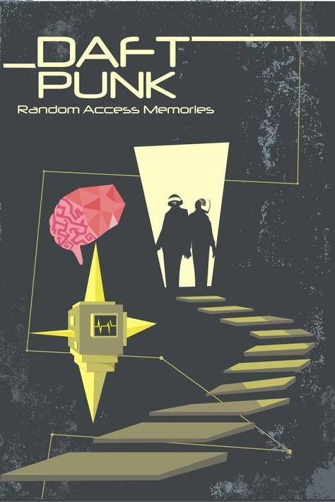 Community Poster, Daft Punk Albums, Daft Punk Poster, Poster Design Competition, Punk Poster, Music Poster Design, Dorm Posters, Creative Poster Design, Design Textile