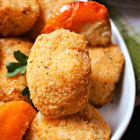 Breaded Scallops - My Gorgeous Recipes Breaded Scallops Recipe, Breaded Scallops, Scallop Appetizer, Baked Scallops, Visual Recipes, Bread Oven, Best Seafood Recipes, Scallop Recipes, Tartar Sauce