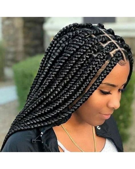 31 Box Braids Ideas for Black Women [NHP] Medium Sized Box Braids, Black Box Braids, Medium Hair Braids, Cute Box Braids, Medium Box Braids, Big Box Braids, Big Braids, Big Box Braids Hairstyles, Long Box Braids