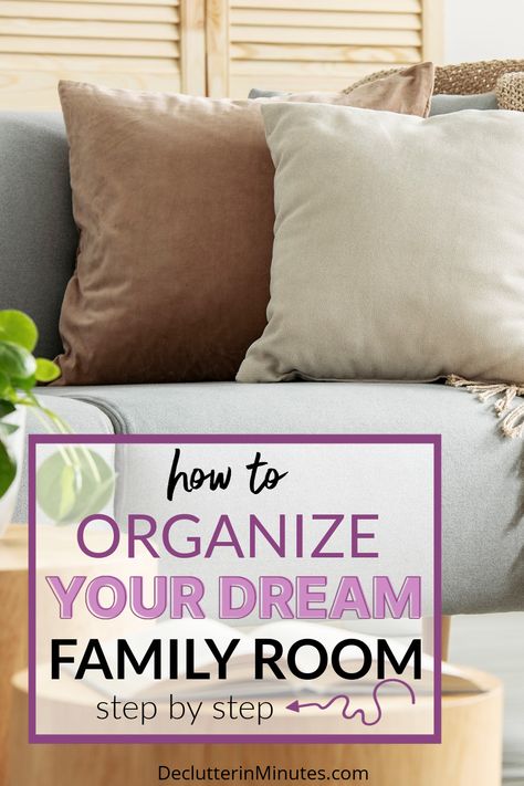 Family Room Organization, Dream Family Room, Organized Ideas, Den Room, Sleek Coffee Table, Cozy Chair, Family Furniture, Comfortable Furniture, Living Room Organization