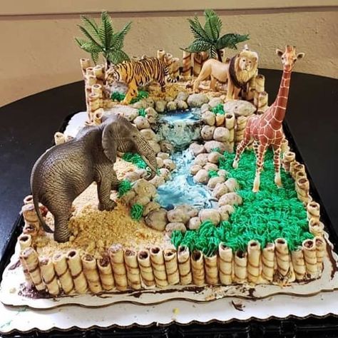 Violet's Young Wild and Three Birthday Cake created by Paige Arredondo October 2020. Zoo Birthday Cake Girl, Zoo Birthday Cake Boy, Zoo Cake Birthday, Fourever Wild Birthday Cake, Born Two Be Wild Cake Ideas, Jungle Birthday Party Cake, Safari Jungle Birthday Cake, Wild And 3 Birthday Cake, Wild Three Birthday Party Boy