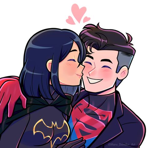 Conner Kent And Cassandra Cain, Conner Kent X Cassandra Cain, Cassandra Cain X Conner Kent, Ashe League Of Legends, Dc Fanart, Dc Couples, Batman Love, Nightwing And Starfire, Original Teen Titans