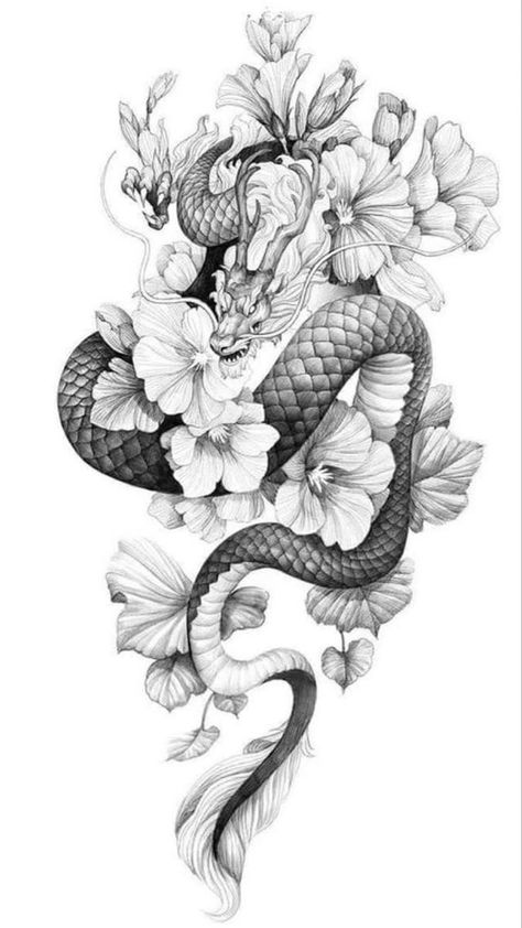 Dragon Tattoo Drawing, Tattoos Animals, Small Dragon Tattoos, Dragon Tattoo Art, Dragon Sleeve Tattoos, Dragon Tattoo For Women, Japan Tattoo Design, Japanese Dragon Tattoos, Asian Tattoos