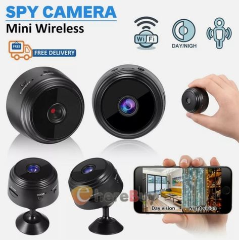 Upgraded Mini Spy Camera w WiFi Model A9 Wifi Spy Camera, Mini Spy Camera, Nanny Cam, Remote Viewing, Spy Camera, Home Surveillance, Wifi Camera, Mini Camera, Surveillance Camera