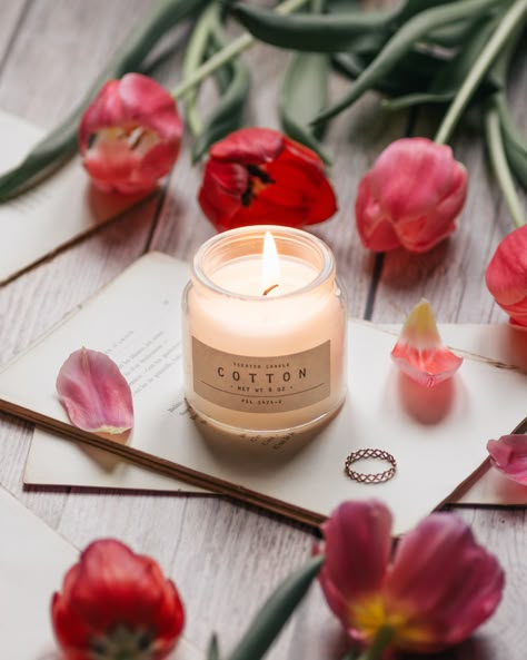 Home inspiration  #flatlay #stilllife #hygge #candle #tulips Valentines Candle Photography, Spring Candles Aesthetic, Flat Lay Candle Photography, Candle Flatlay Photography, Love Product Photography, Candle Photoshoot Ideas At Home, Spring Candle Photography, Candles Flatlay, Candle Styling Photography