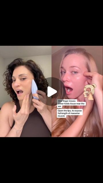 FaceFit Canada on Instagram: "The FaceFit roller is the perfect beauty to get you the results you need. Why is that? It has ridges that helps to relax and massage the tension in the muscles.   Duet with @anastasiabeautyfascia   #cheeklift #instantcheeklift #bloodflow #facefitroller #facefitcanada" Yoga Face, Jawline Exercise, Facial Exercise, Cheek Lift, Face Massage Techniques, Face Yoga Facial Exercises, Facial Toning, Girl Time, Perfect Beauty